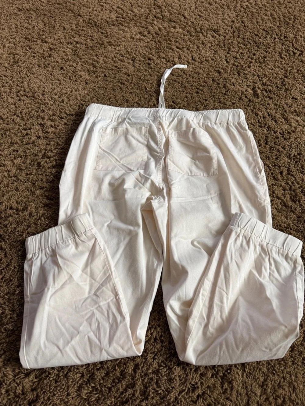 NWT Buffalo David Bitton White Elastic Waist Drawstring Joggers - Picture 2 of 3